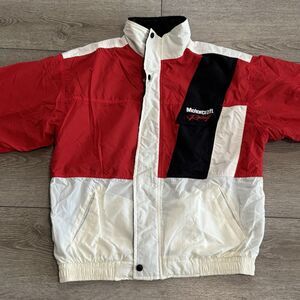 Vintage Team Ford Motorcraft Nylon Jacket Red/Black/White Mens Medium